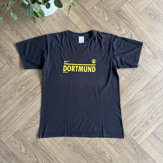 Vintage Nike Borussia Dortmund T Shirt Size XL Y2K Black Graphic Football