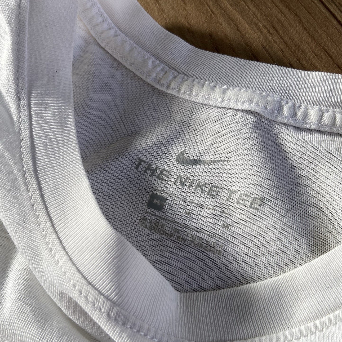 Vintage White Nike T Shirt Y2K Size M Milan Graphic Print