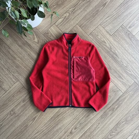 Vintage Polo Sport Zip Fleece 90s Women’s Size L Full Zip Red Ralph Lauren