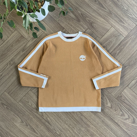 Vintage Timberland Weathergear Sweatshirt 90s Size S Beige Cream