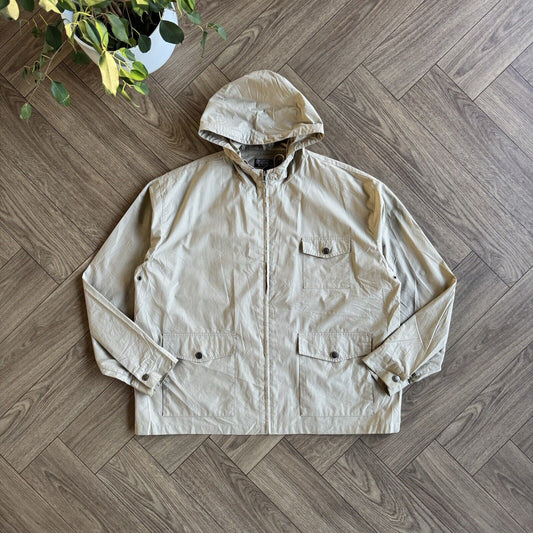 Vintage Ralph Lauren Anorak Jacket Size XL 90s Beige Smock