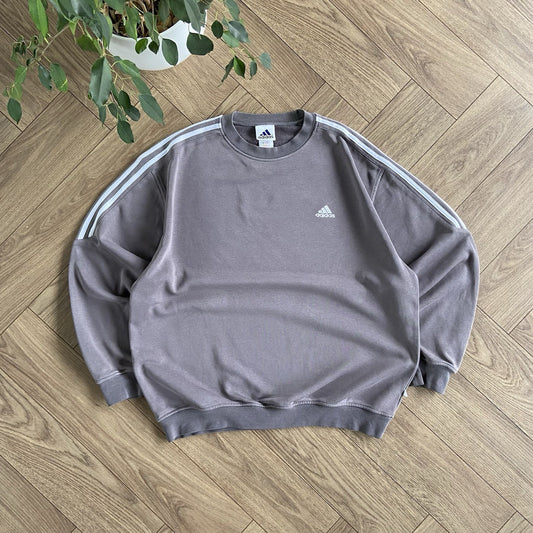 Vintage Adidas Grey Sweatshirt 90s Size XL Grey Embroidered