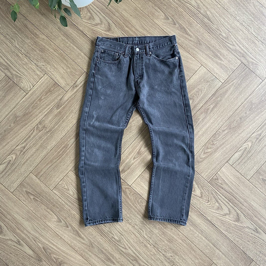 Vintage Levi’s 505 Black Jeans W32 L30 Y2K Faded Straight Baggy Relaxed Fit