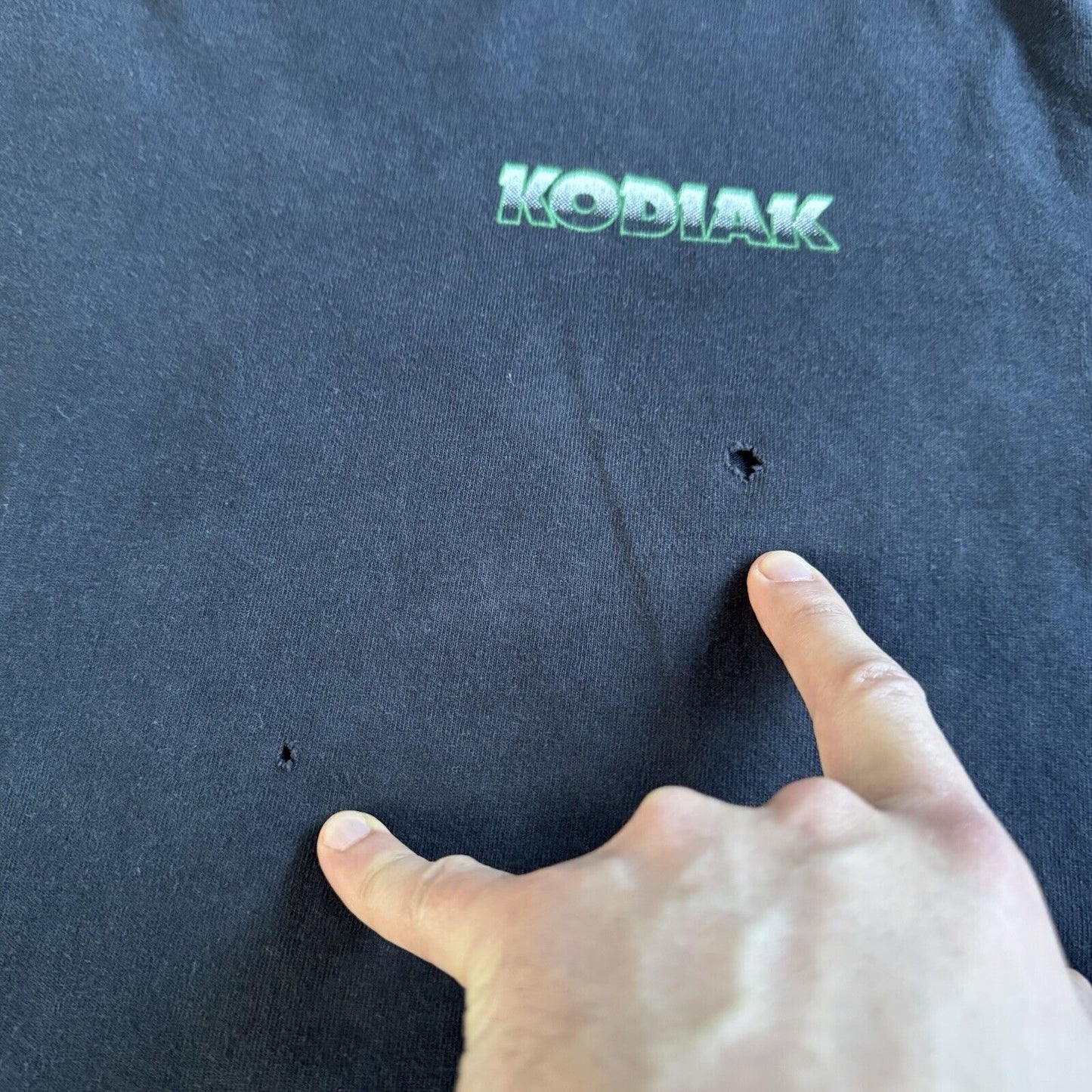 Vintage Kodiak Tobacco T Shirt Size M 90s Black Graphic Print