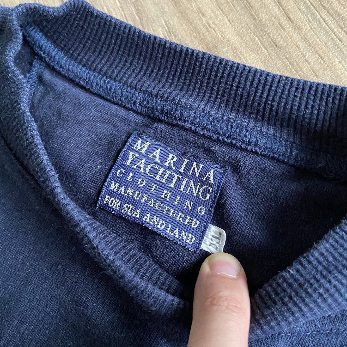 Vintage Marina Yachting Sweatshirt 90s Size XL Navy Heavyweight Pullover