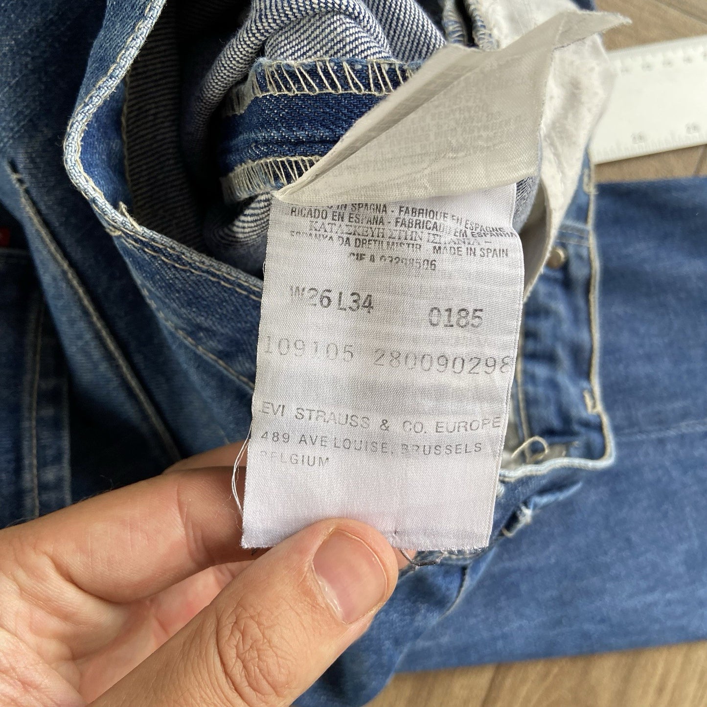 Vintage Levi’s Engineered Blue Jeans W28 L32 Y2K Twisted Straight Leg Relaxed